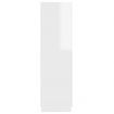 Apothecary Cabinet High Gloss White 30x42.5x150 cm Engineered Wood