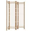 Folding 4-Panel Room Divider 160 cm Bamboo and Canvas