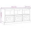 TV Cabinet High Gloss White 100x35x50 cm Engineered Wood