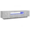 TV Cabinet with LED Lights Concrete Grey 160x35x40 cm