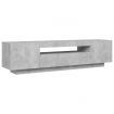 TV Cabinet with LED Lights Concrete Grey 160x35x40 cm