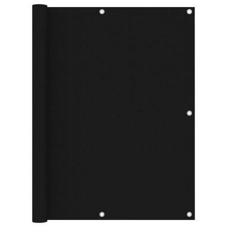 Balcony Screen Black 120x600 cm Oxford Fabric