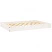 Dog Bed White 91.5x64x9 cm Solid Wood Pine