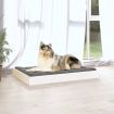 Dog Bed White 91.5x64x9 cm Solid Wood Pine