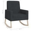 Rocking Chair Black Fabric