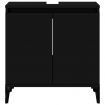 Sink Cabinet Black 58x33x60 cm Engineered Wood