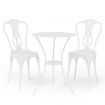 3 Piece Bistro Set Cast Aluminium White