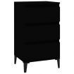 Bedside Cabinet Black 40x35x70 cm Engineered Wood