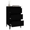 Bedside Cabinet Black 40x35x70 cm Engineered Wood