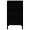 Bedside Cabinet Black 40x35x70 cm Engineered Wood