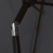 Outdoor Parasol with LED Lights and Steel Pole 300 cm Black