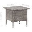 Tea Table Grey 50x50x47 cm Poly Rattan