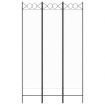 3-Panel Room Divider White 120x200 cm Fabric