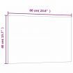 Wall-mounted Magnetic Board White 60x40 cm Tempered Glass