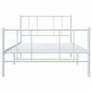 Metal Bed Frame with Headboard and Footboard White 107x203 cm King Single Size