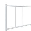 Metal Bed Frame with Headboard and Footboard White 107x203 cm King Single Size