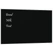 Wall-mounted Magnetic Board Black 100x60 cm Tempered Glass