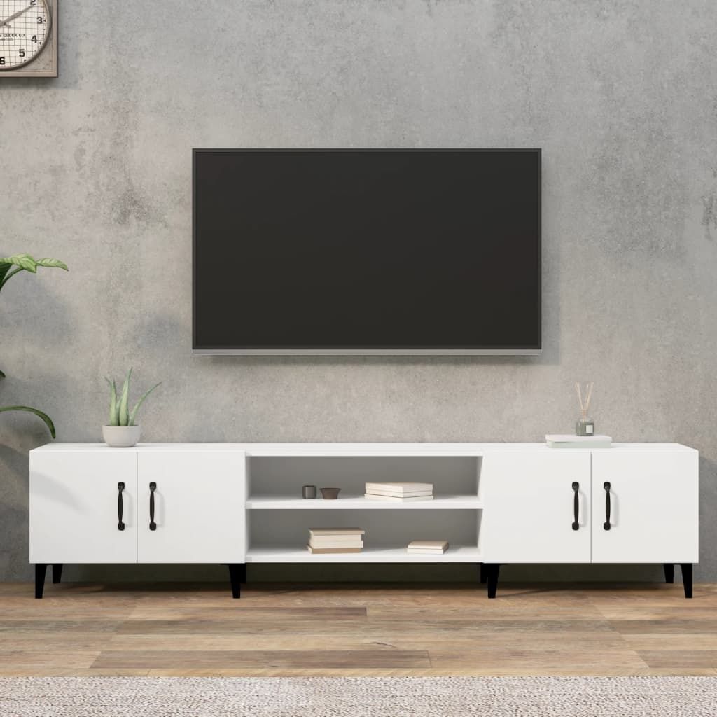 TV Cabinet White 180x31.5x40 cm Engineered Wood