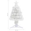 Artificial Christmas Tree with LED White 64 cm Fibre Optic