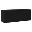 Wall Shoe Cabinet Black 100x35x38 cm Engineered Wood