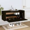 Wall Shoe Cabinet Black 100x35x38 cm Engineered Wood