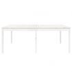 Garden Table White 203.5x100x76 cm Solid Wood Pine