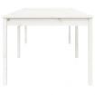 Garden Table White 203.5x100x76 cm Solid Wood Pine