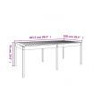 Garden Table White 203.5x100x76 cm Solid Wood Pine