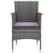 Garden Dining Chairs 4 pcs Poly Rattan Grey