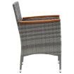 Garden Dining Chairs 4 pcs Poly Rattan Grey