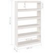 Book Cabinet/Room Divider White 100x30x167.5 cm Solid Pinewood