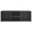 Shoe Storage Bench High Gloss Grey 105x35x35 cm Engineered Wood