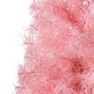 Slim Artificial Half Christmas Tree with Stand Pink 150 cm