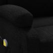 Wing Back Massage Chair Black Fabric