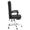 Reclining Office Chair Black Faux Leather