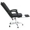 Reclining Office Chair Black Faux Leather