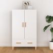 Highboard White 70x31x115 cm Engineered Wood