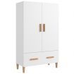 Highboard White 70x31x115 cm Engineered Wood