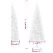 Slim Artificial Half Christmas Tree with Stand White 150 cm