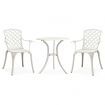 3 Piece Bistro Set Cast Aluminium White