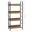 4-Layer Book Shelf Oak 60x27.6x124.5 cm Engineered Wood