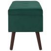 Bench with Storage Compartment Green 80 cm Velvet