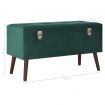 Bench with Storage Compartment Green 80 cm Velvet