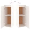 Wall Cabinets 2 pcs White 30x30x80 cm Solid Wood Pine