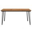 Garden Table with Hairpin Legs 160x80x75 cm Solid Wood Acacia