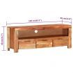 TV Cabinet 110x30x40 cm Solid Wood Acacia