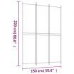 3-Panel Room Divider Black 150x220 cm Fabric