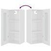 Hanging Wall Cabinet White 34.5x34x90 cm