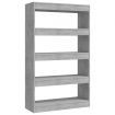 Book Cabinet/Room Divider Concrete Grey 80x30x135 cm Engineered Wood