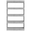 Book Cabinet/Room Divider Concrete Grey 80x30x135 cm Engineered Wood